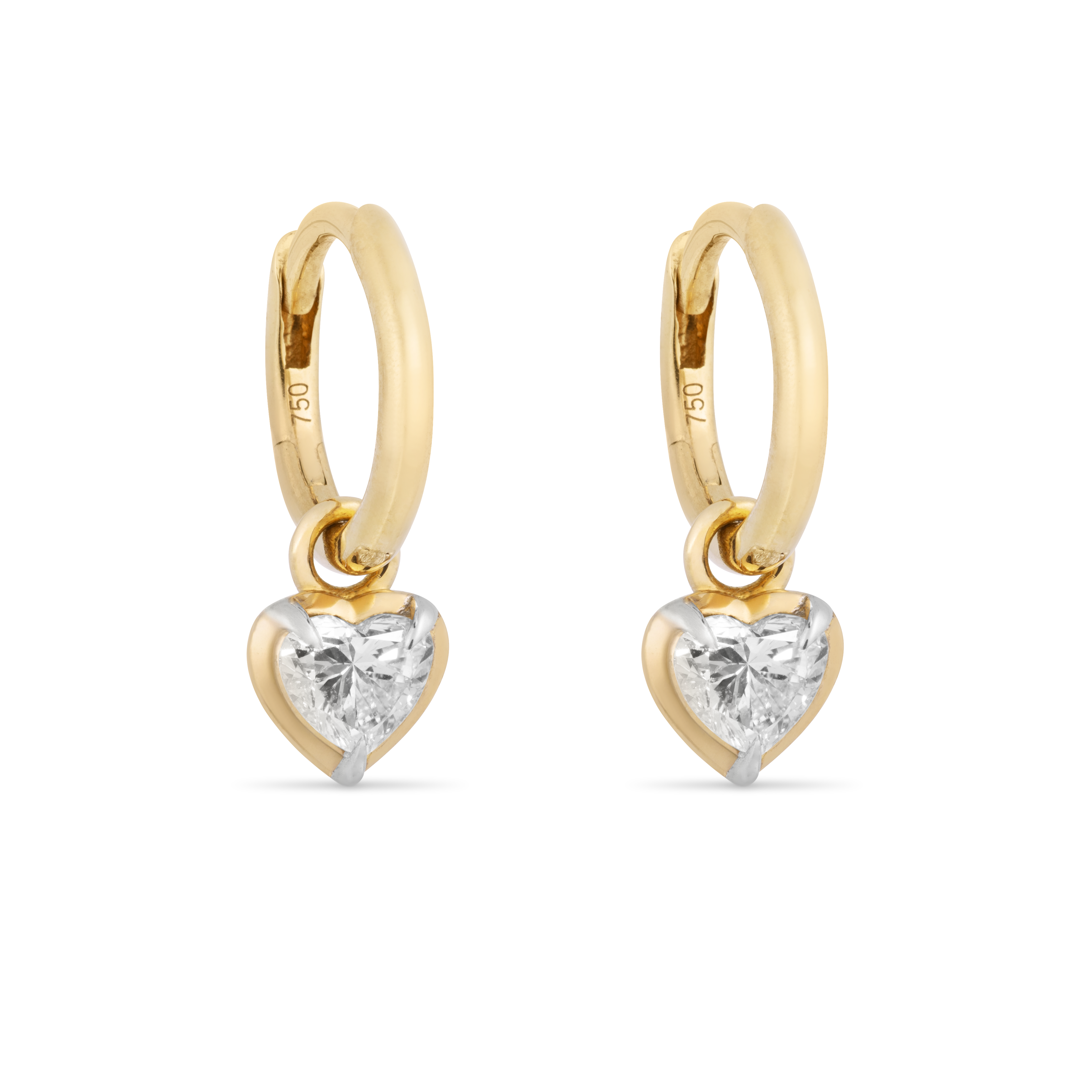 Medium Heart Kildonan Yellow Gold Earrings