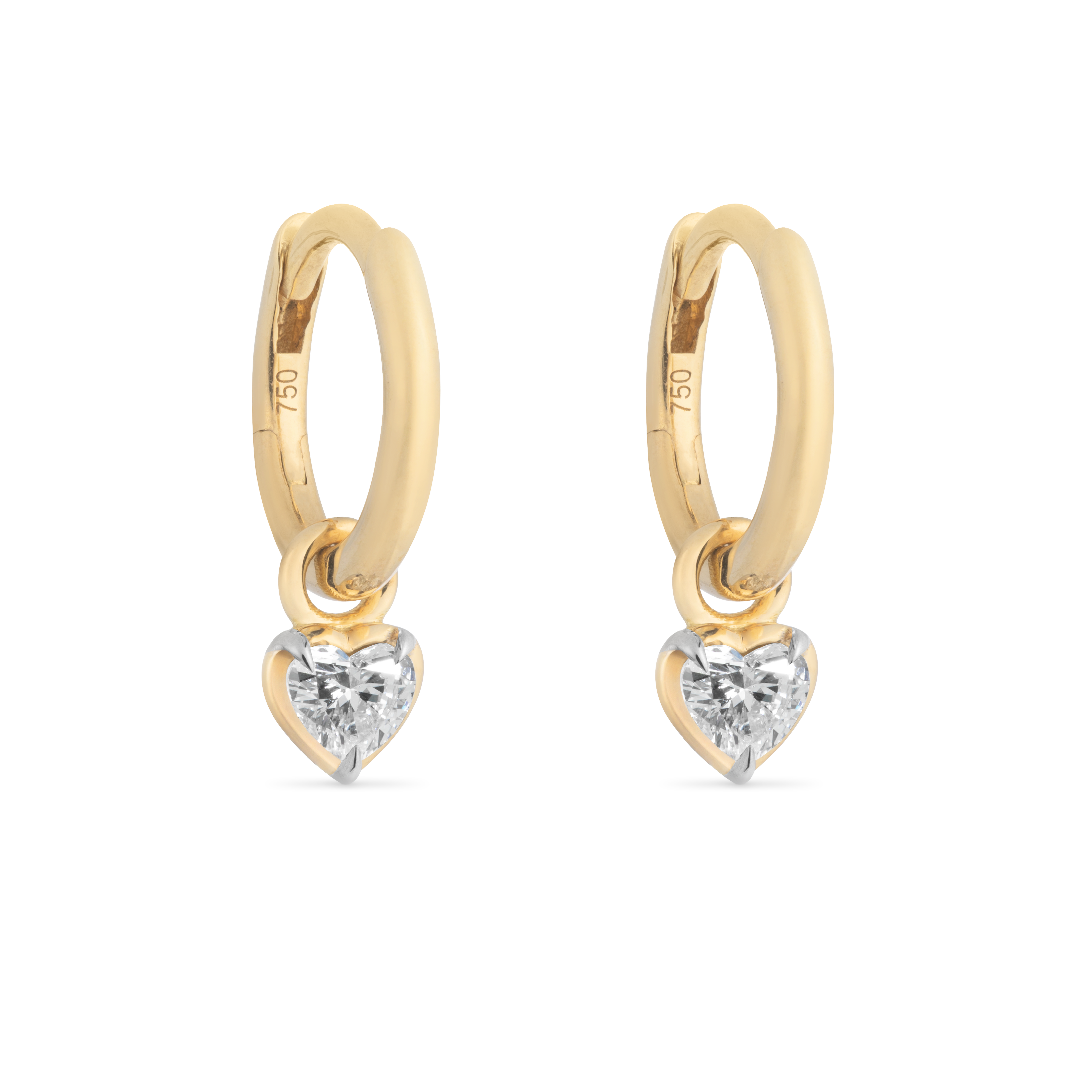 Small Heart Kildonan Yellow Gold Earrings