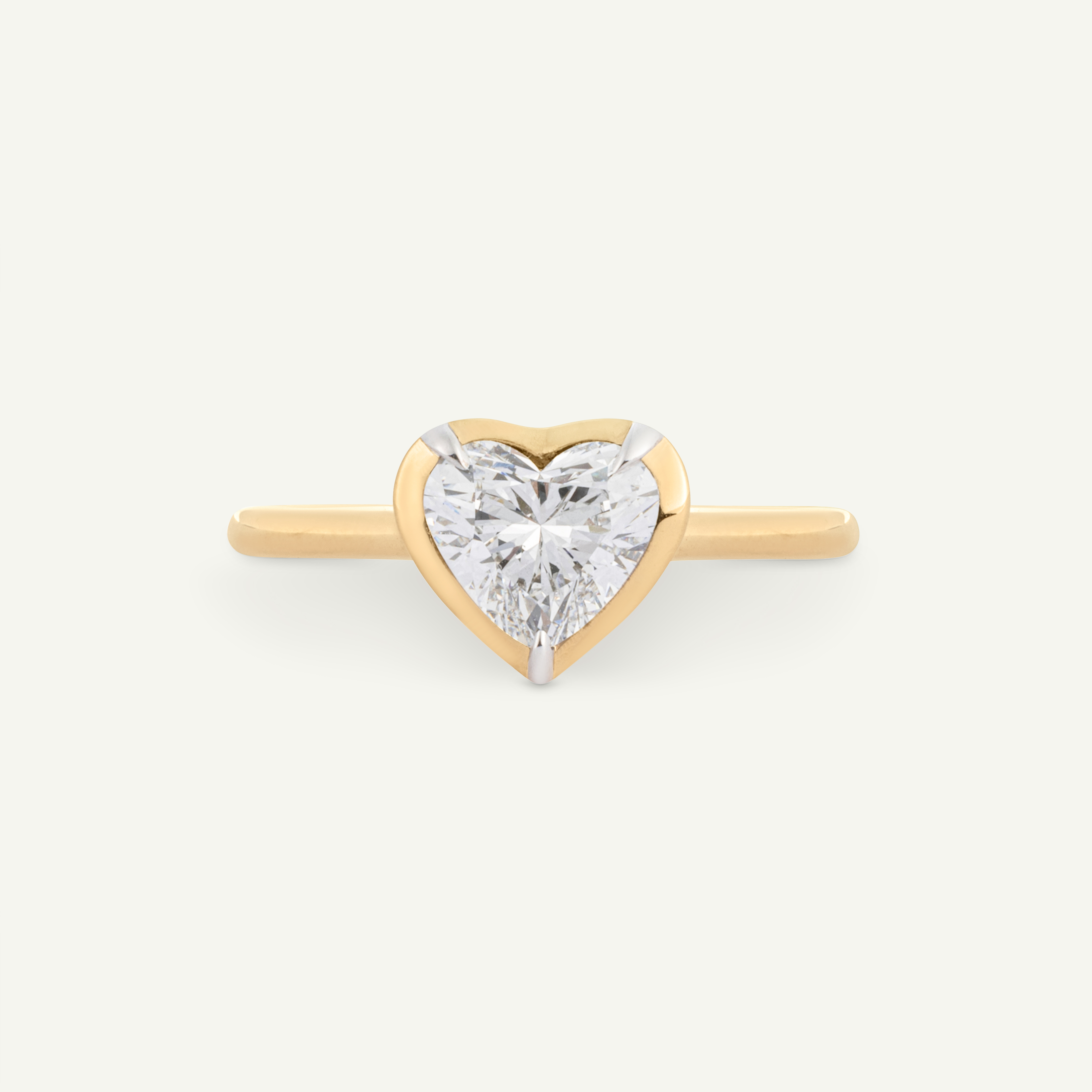 Large Heart Oban Yellow Gold Ring