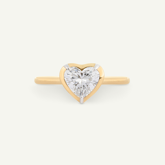 Large Heart Oban Yellow Gold Ring
