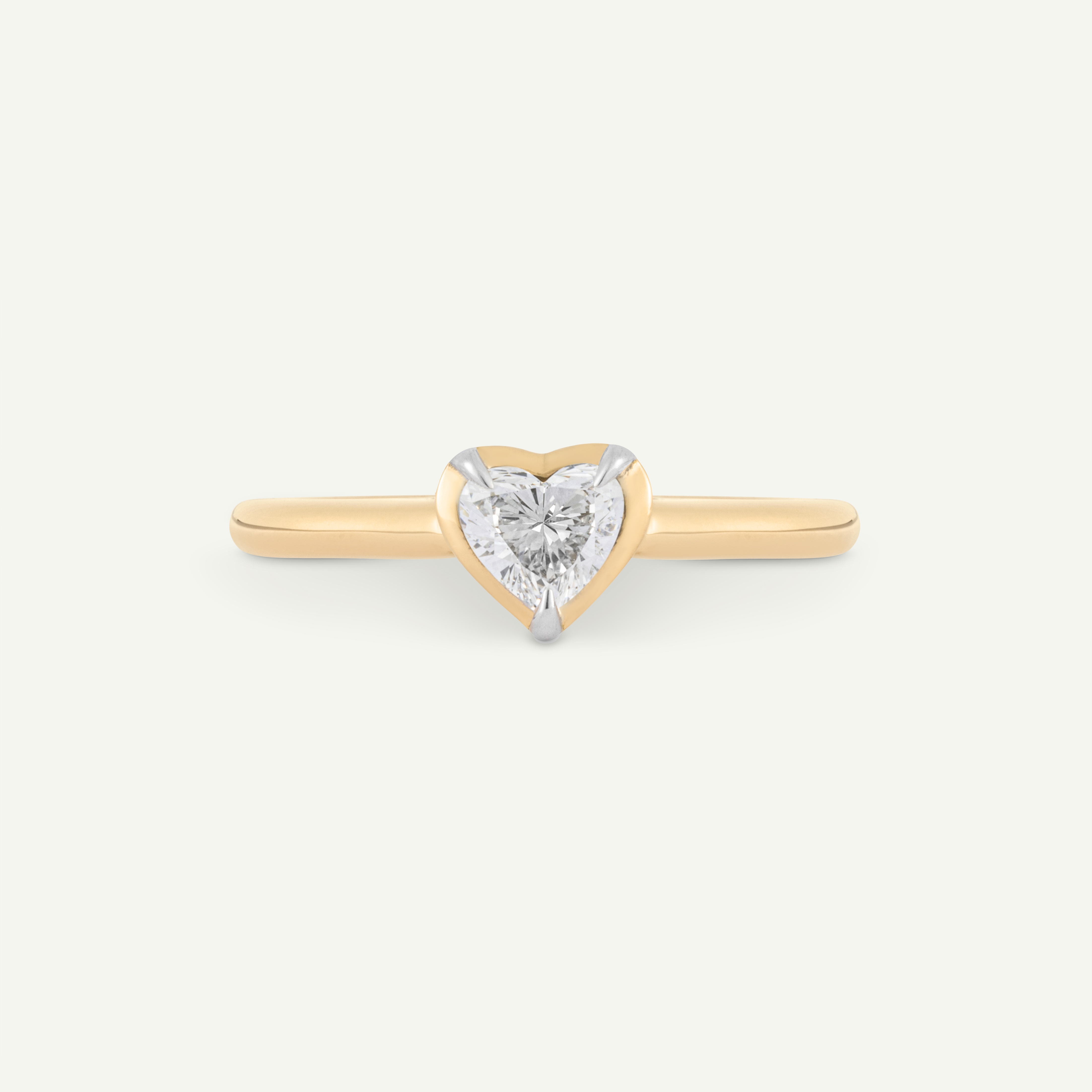 Small Heart Oban Yellow Gold Ring