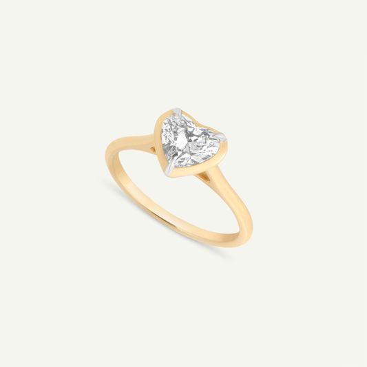 Large Heart Oban Yellow Gold Ring