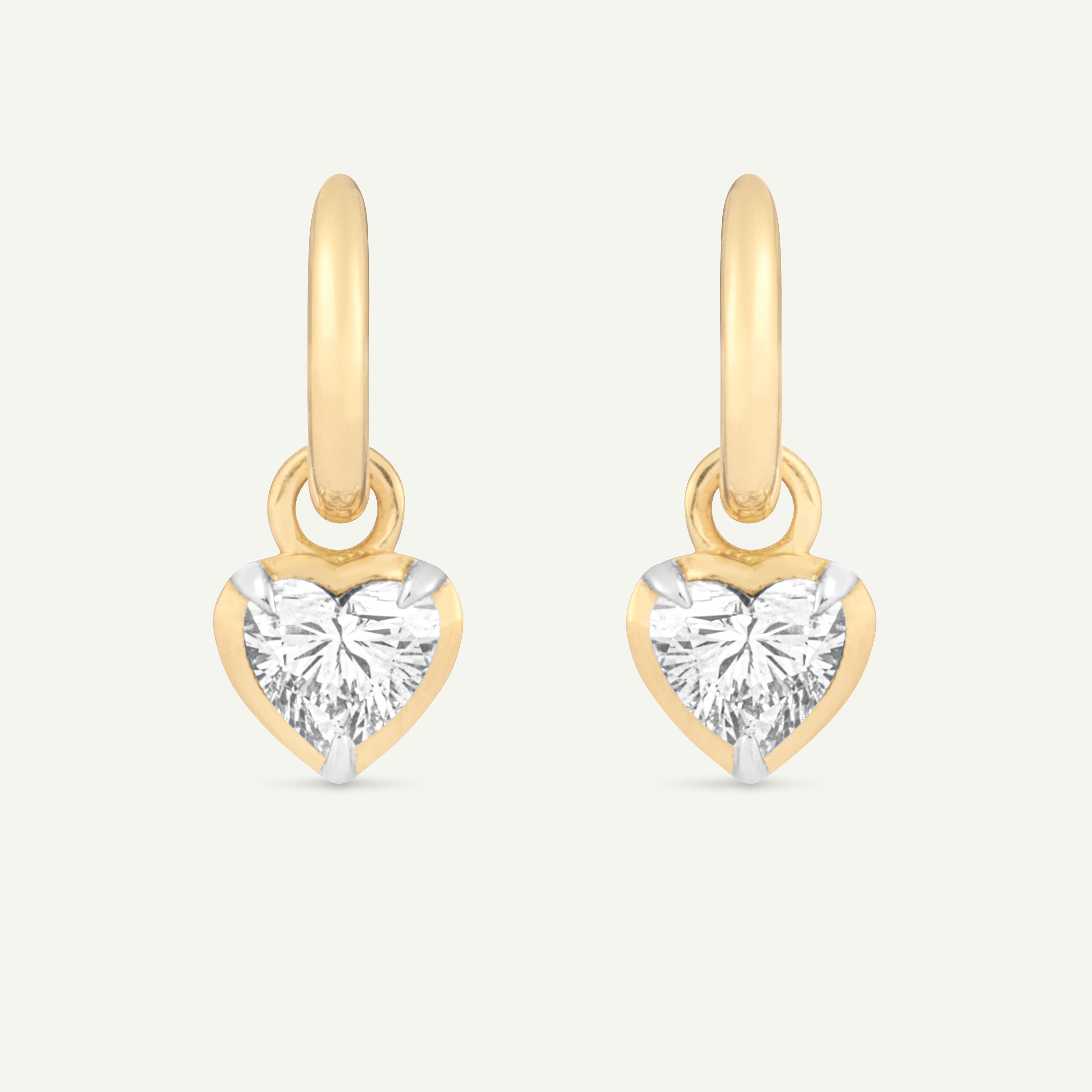 Medium Heart Kildonan Yellow Gold Earrings