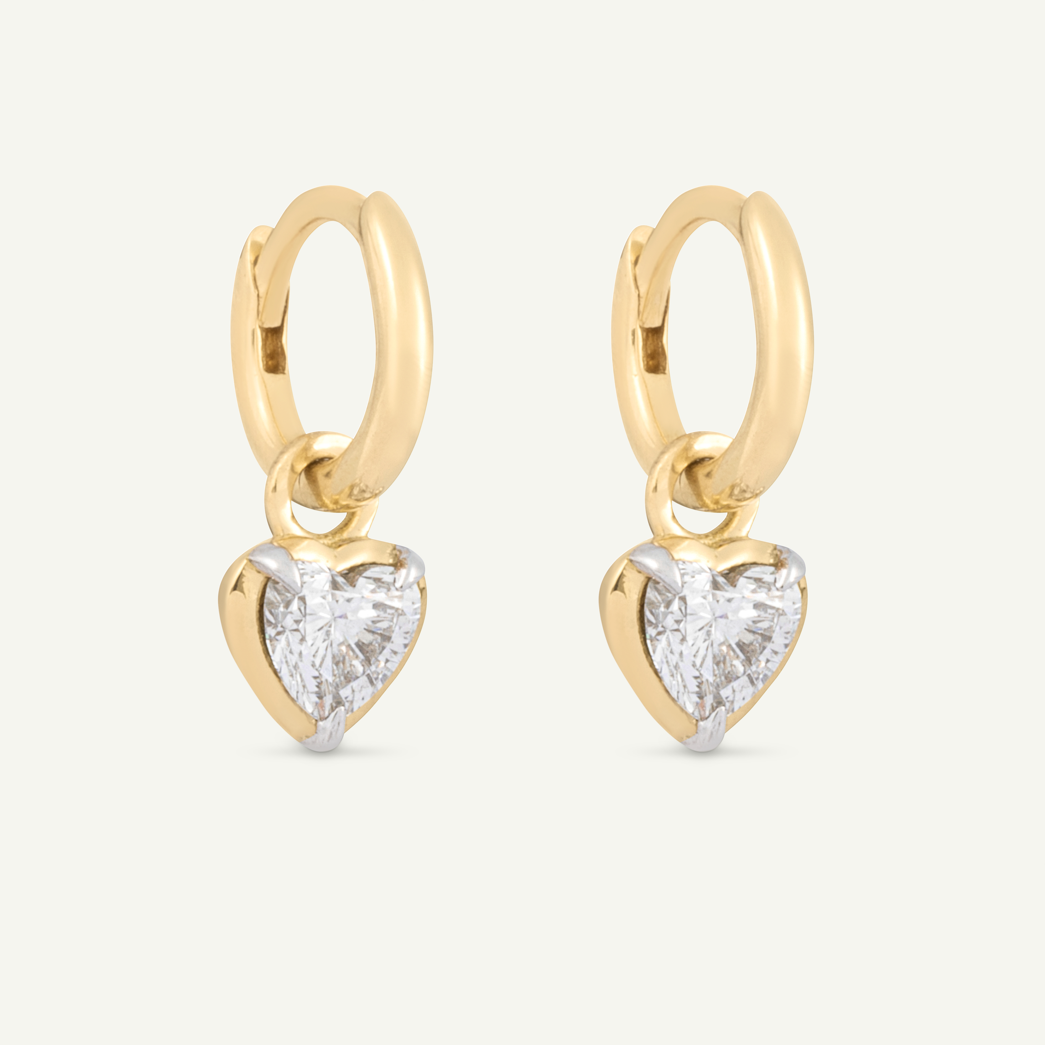 Medium Heart Kildonan Yellow Gold Earrings