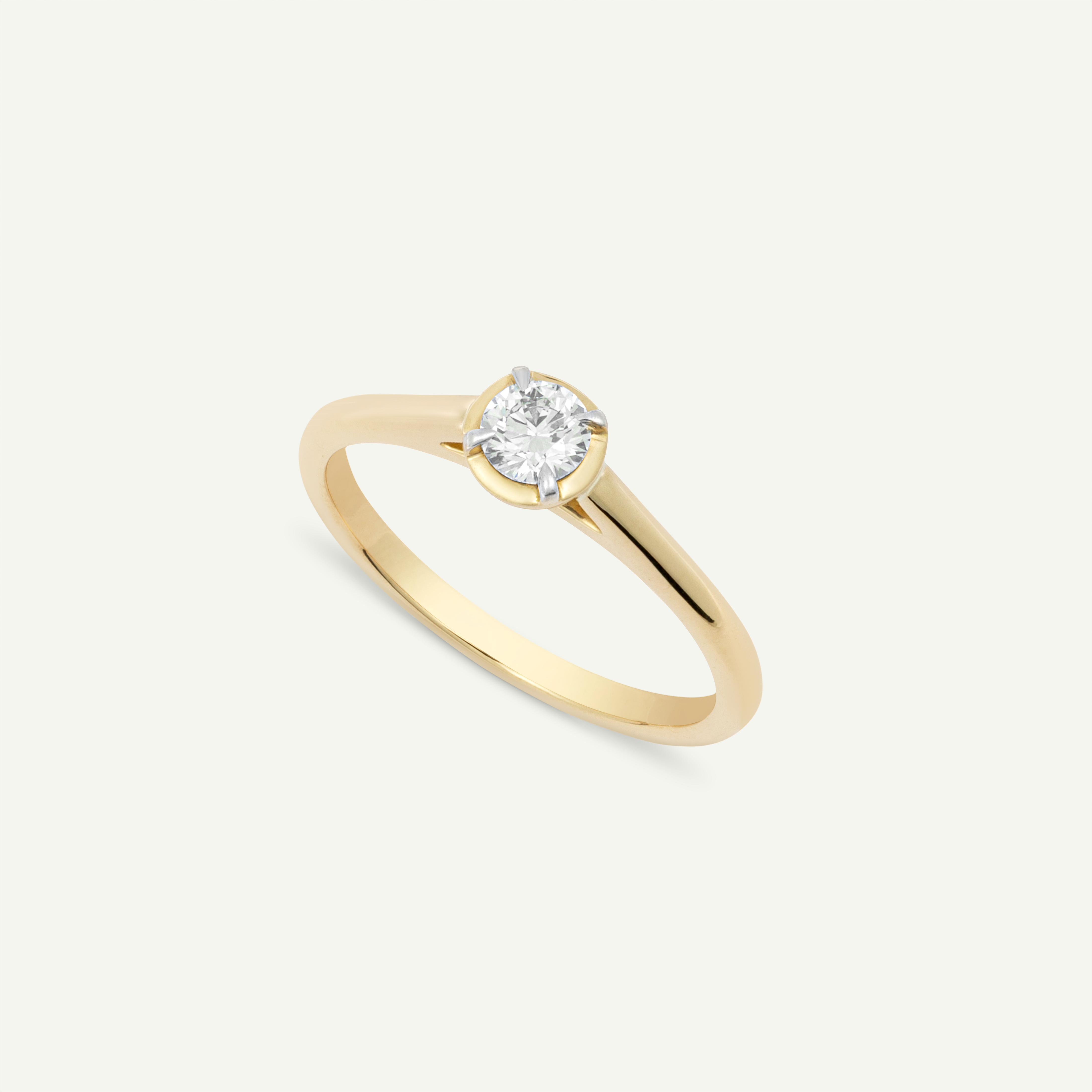 Small Round Oban Yellow Gold Ring