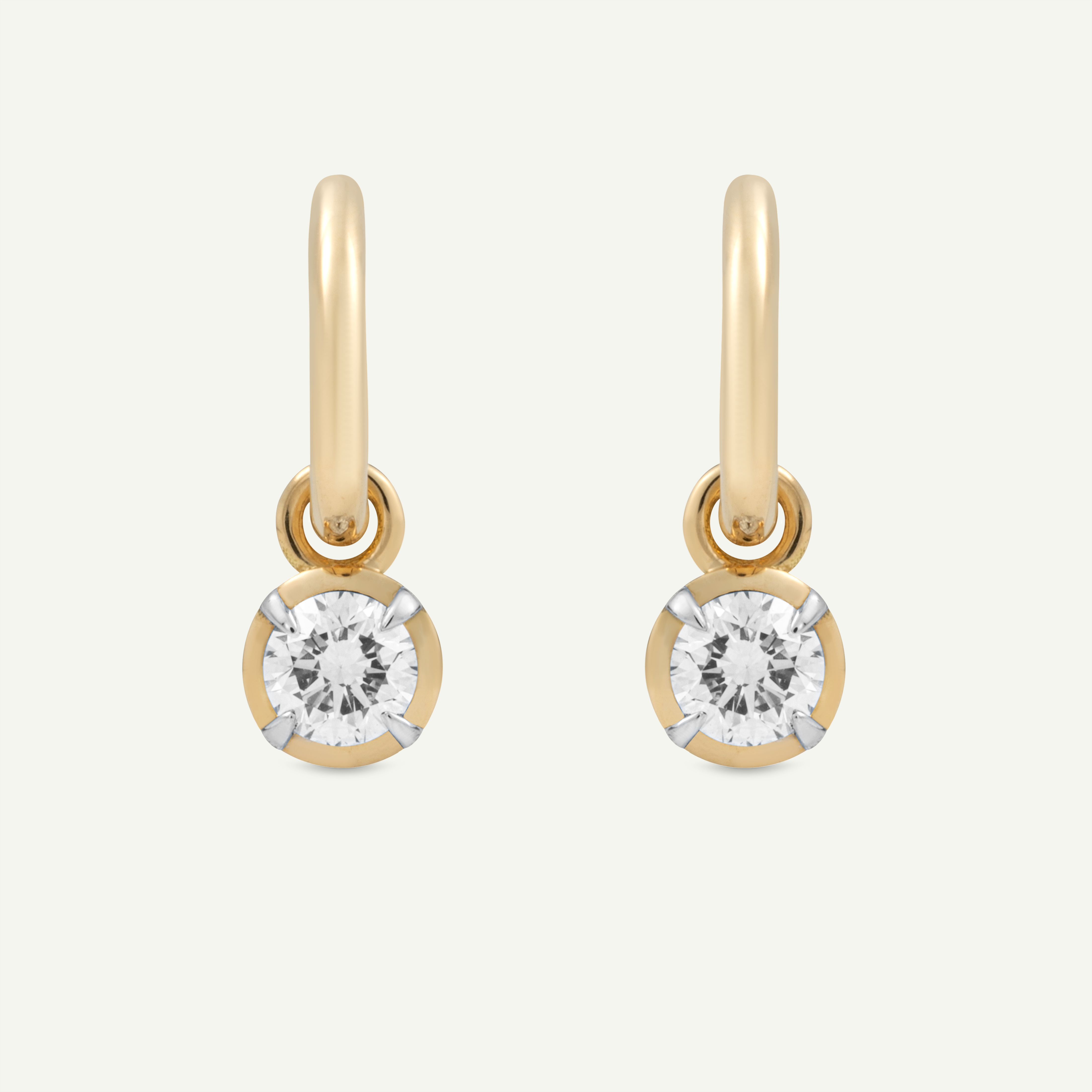 Medium Round Kildonan Yellow Gold Earrings