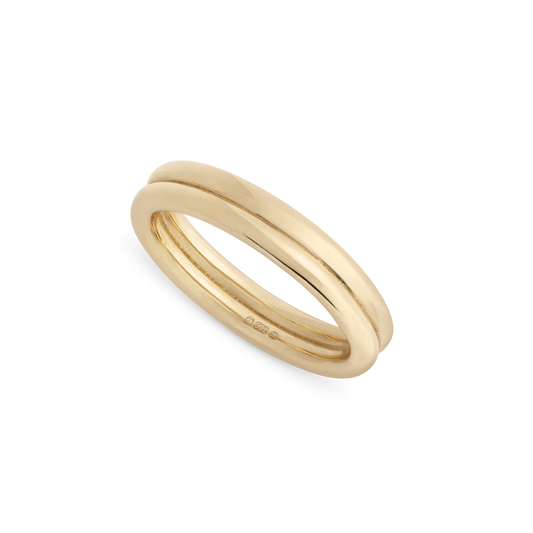 Double Wick Yellow Gold Ring