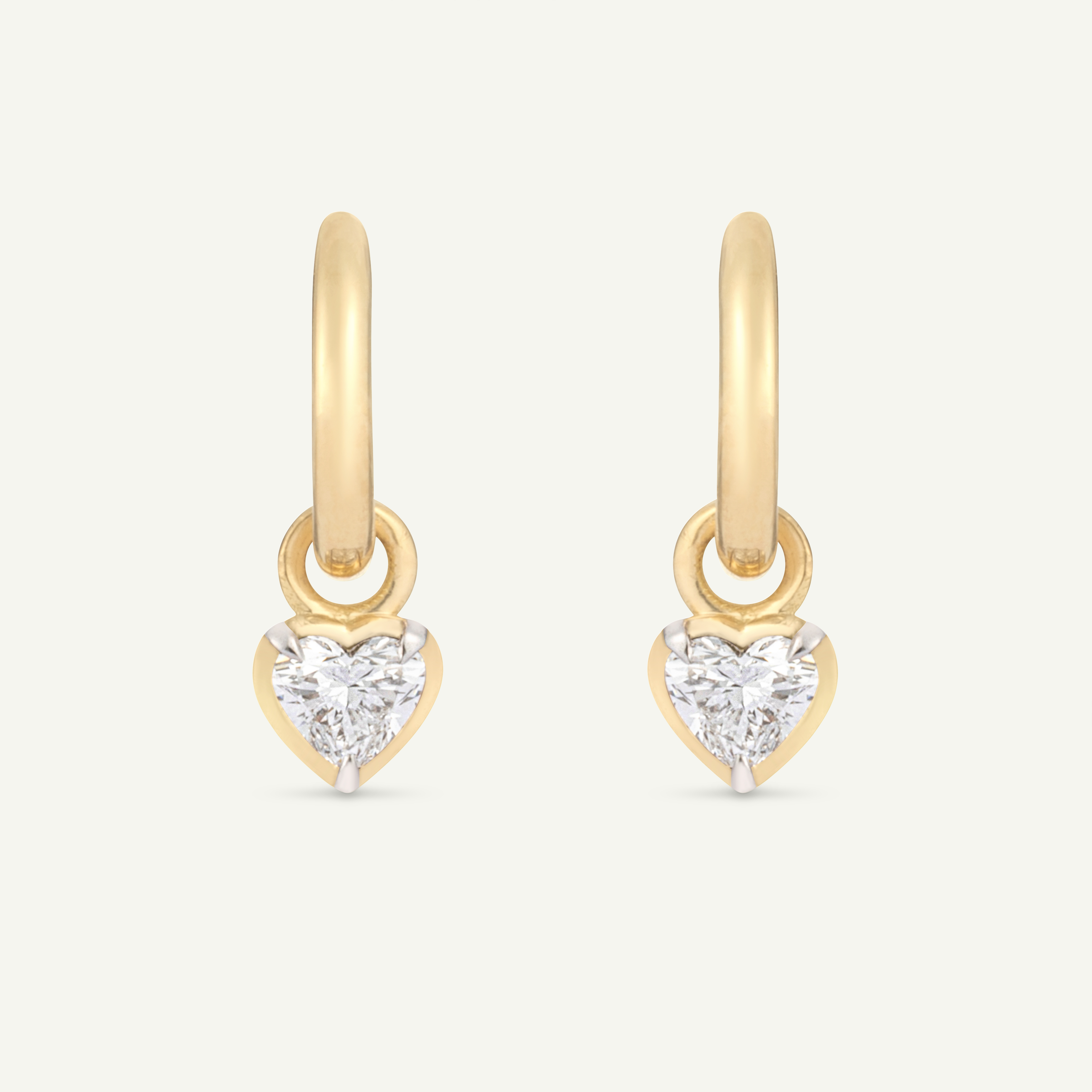 Small Heart Kildonan Yellow Gold Earrings