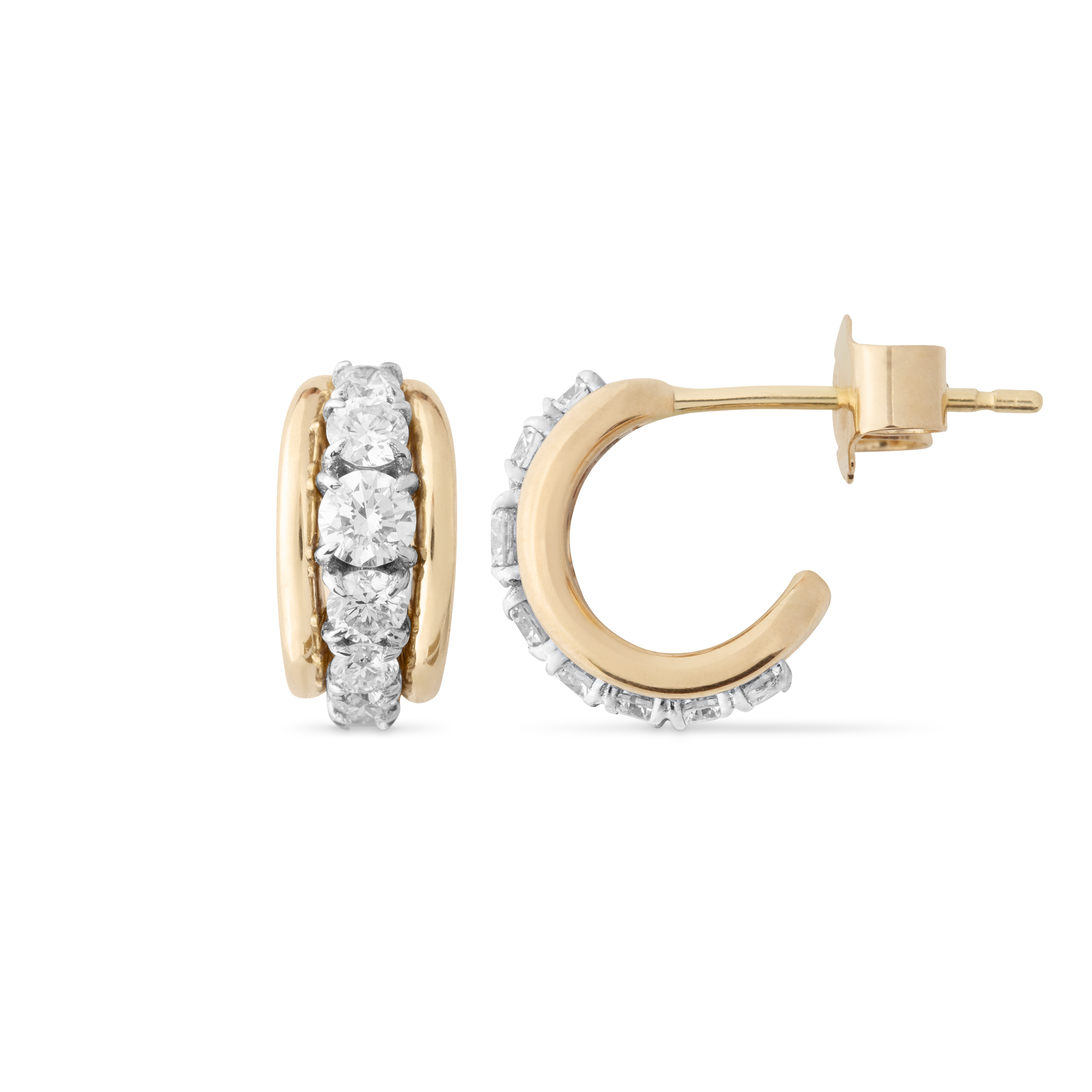 Tobermory Hoop Yellow Gold Earrings