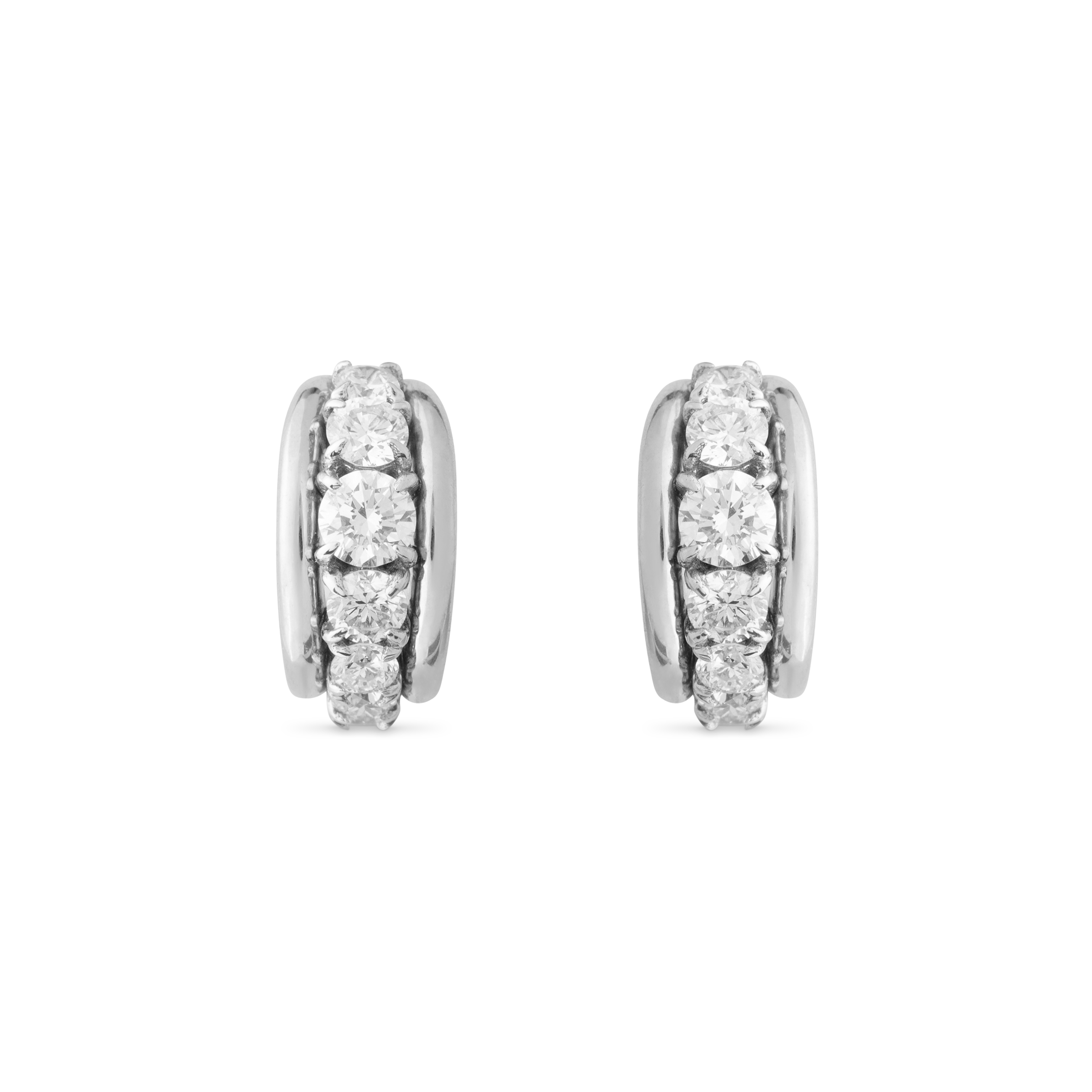 Tobermory Hoop White Gold Earrings